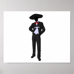 Poster Silhouette Mariachi