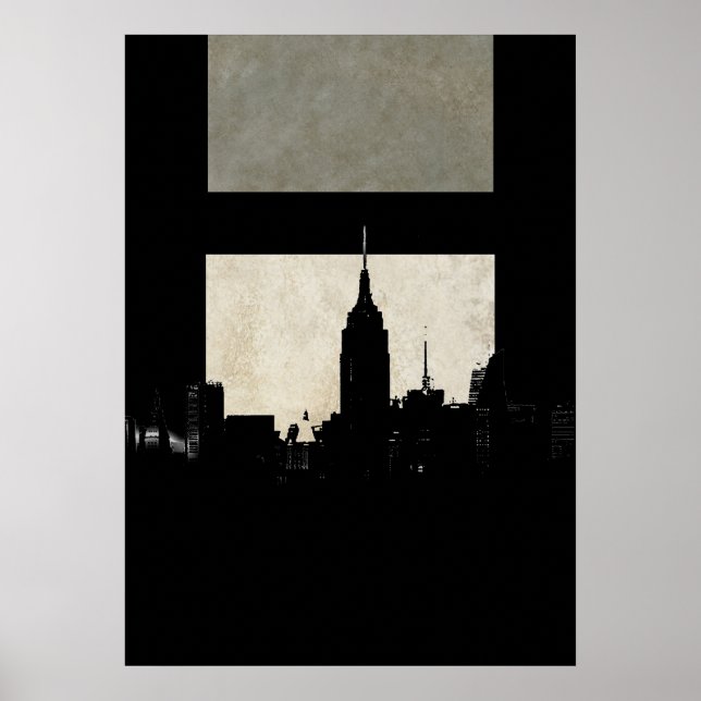 Poster Silhouette Pop Art New York (Devant)