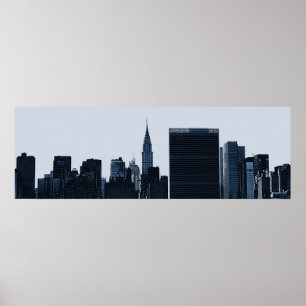Poster Silhouette Skyline de New York