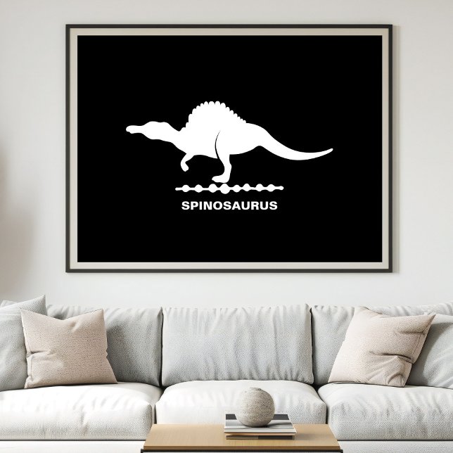 Poster Silhouette Spinosaurus Dinosaur (Créateur téléchargé)