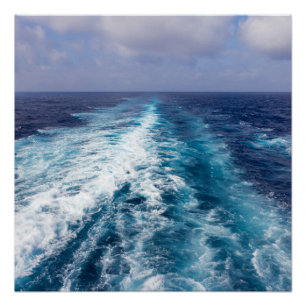 Poster Sillage de bateau de croisière