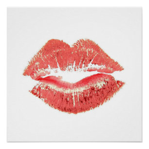 Poster Simple Kiss Red Lipstick
