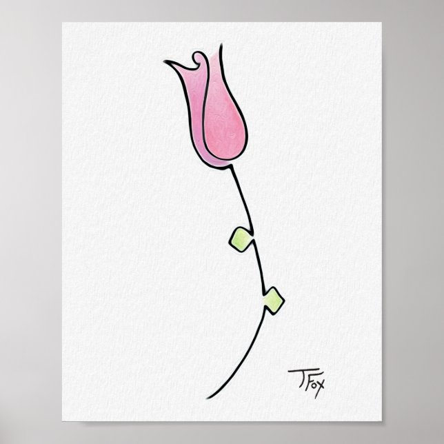 Poster simple Rose (Devant)