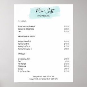 Poster Simple White Blue Preishear