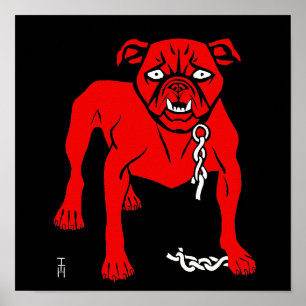 Poster Simplicissimus le Staffordshire Bul Terrier - cru