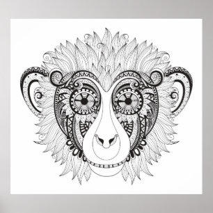 Poster Singe inspiré 2