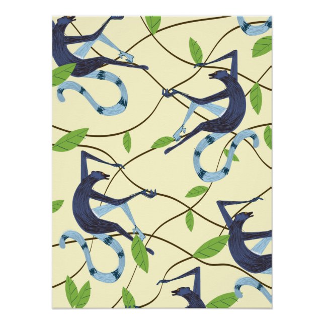 Poster Singes vintages (Devant)