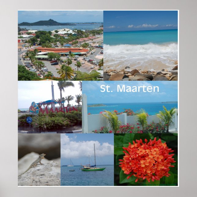 Poster Sint Maarten-St Martin Imprimer (Devant)