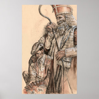 Poster Sinterklaas et Zwarte Piet par Portia St Luke