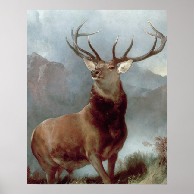 Poster Sir Edwin Landseer | Monarque du Glen, 1851 (Devant)