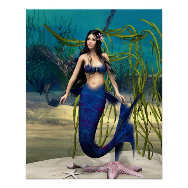 Poster Sirène Bleue (Devant)