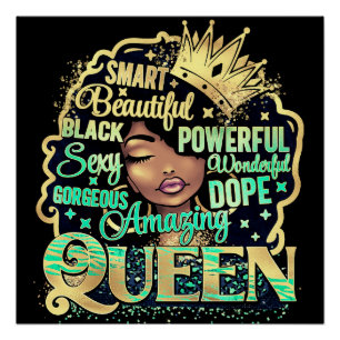 Poster Sista Black Queen Melanin Femme Black Girl Magie