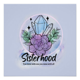 Poster Sisterhood Spells : Empower Witchy Design