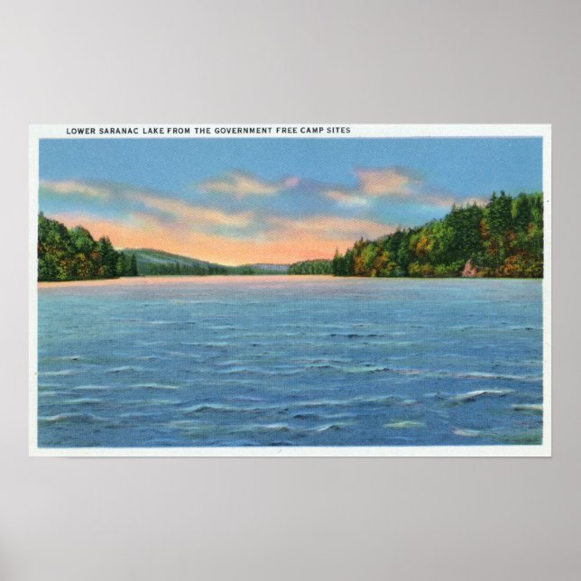 Poster Sites de camps libres du gouvernement Vue du lac L (Devant)