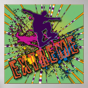 POSTER SKATEBOARDS EXTRÊME