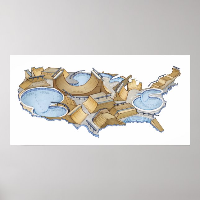 Poster SkatePark USA (Devant)