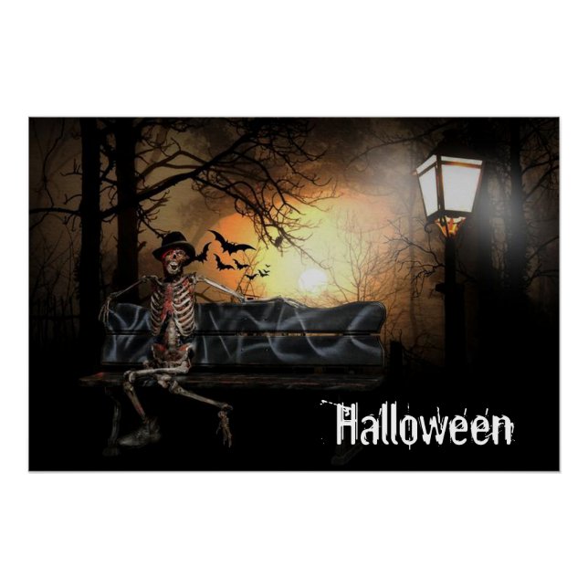 Poster Skeleton d'Halloween (Devant)