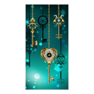 Poster Skeleton Keys on Green Background
