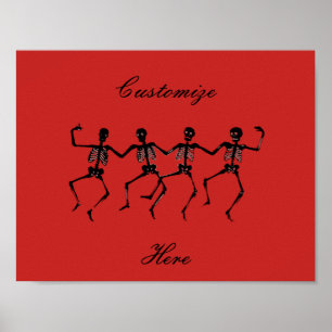 Poster Skeletons dansants Halloween Thunder_Cove