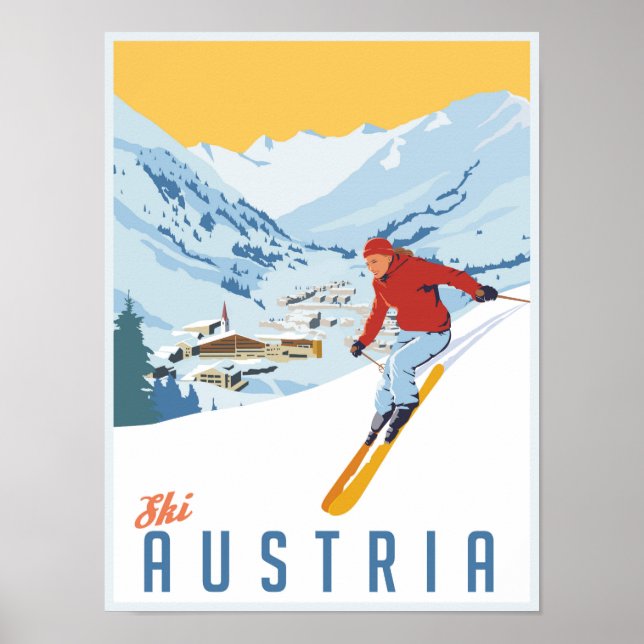 Poster Ski Autriche (Devant)