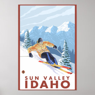 Poster Ski de neige - Sun Valley, Idaho