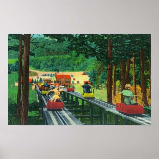 Poster Ski mobile Cranmore Mountain en été (Devant)