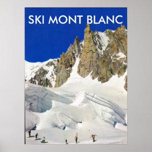 Poster Ski Mont Blanc, France