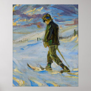 poster ski vintage, ski nordique