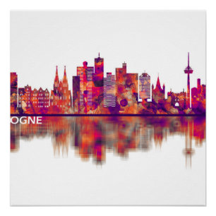 Poster Skyline Allemagne de Cologne