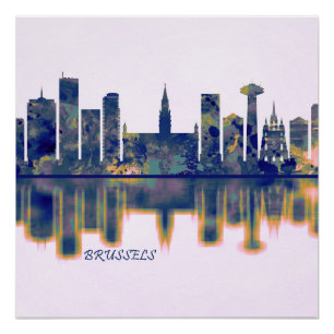 Poster Skyline Bruxelles
