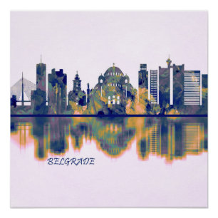 Poster Skyline de Belgrade