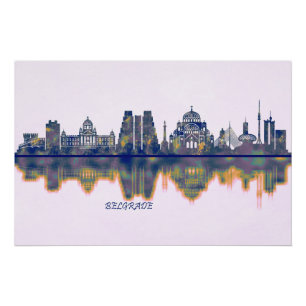 Poster Skyline de Belgrade