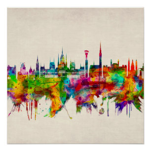 Poster Skyline de Budapest