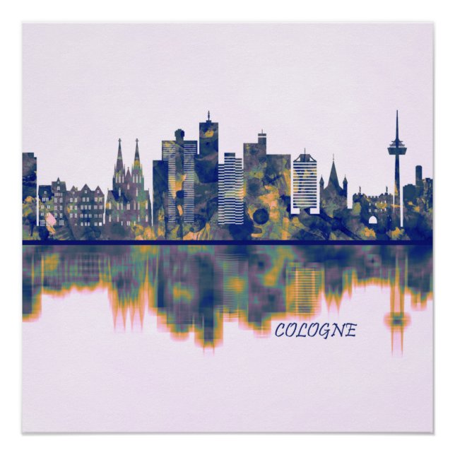 Poster Skyline de Cologne (Devant)