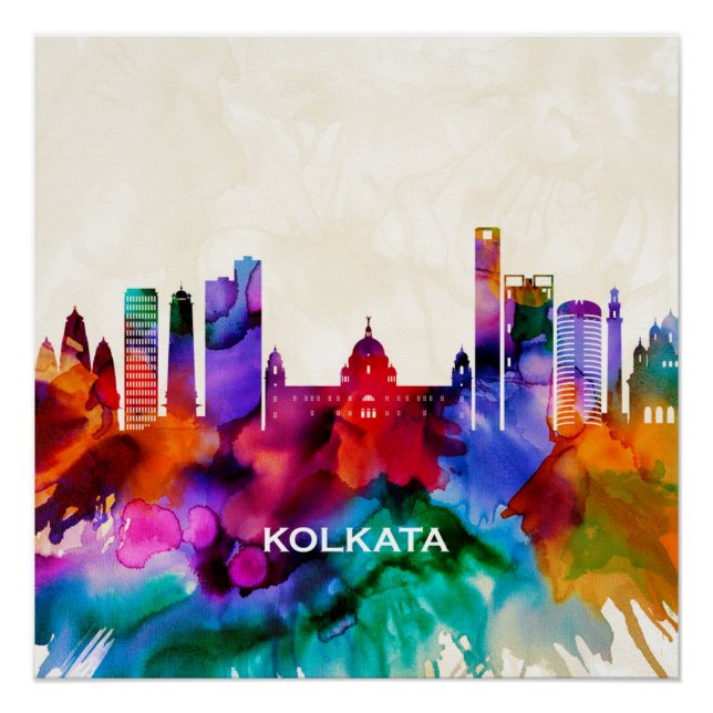 Poster Skyline de Kolkata (Devant)