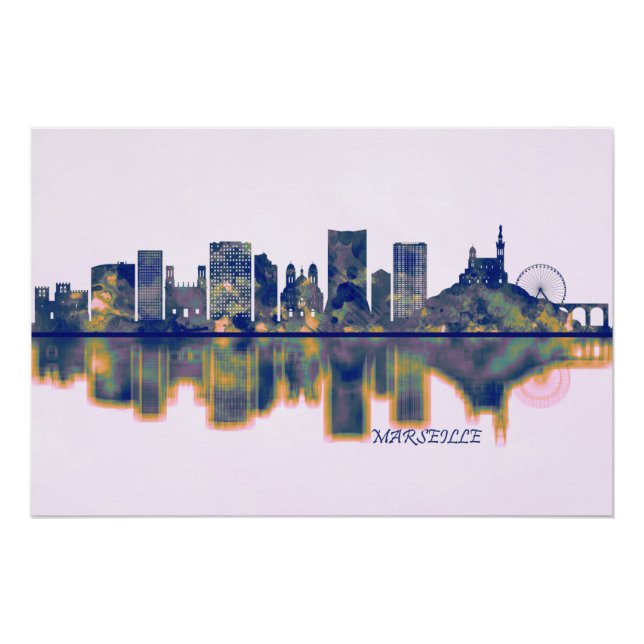 Poster Skyline de Marseille (Devant)