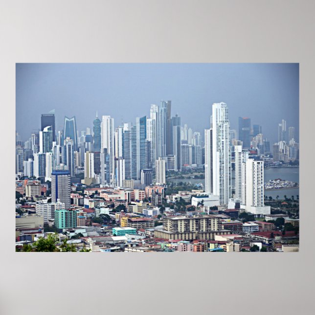 Poster Skyline de Panama City (Devant)