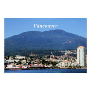 Poster skyline de Vancouver, étiqueté,