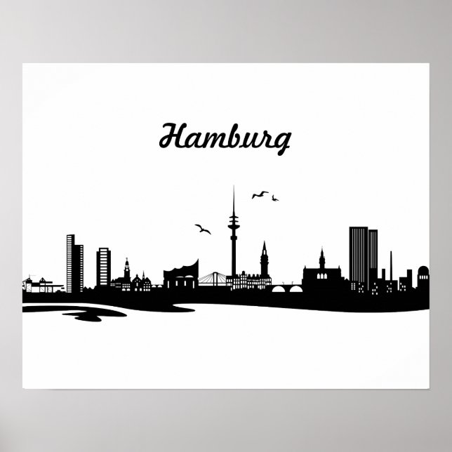 Poster Skyline Hamburg (Devant)