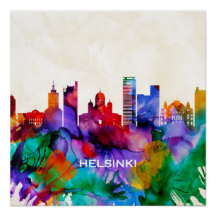 Poster Skyline Helsinki