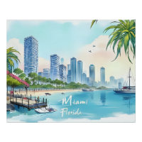 Skyline Miami City Floride