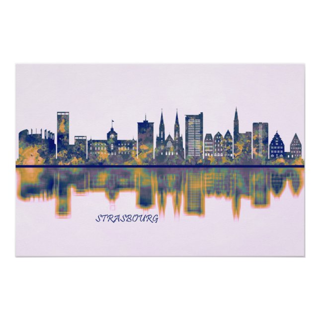 Poster Skyline Strasbourg (Devant)