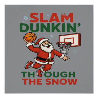 Poster Slam Dunkin à travers la neige - Basket-ball de No