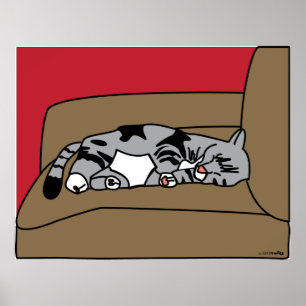 Poster Sleeping Chat Olivia Imprimer