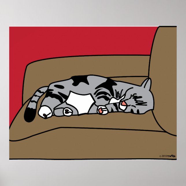 Poster Sleeping Chat Olivia Imprimer (Devant)