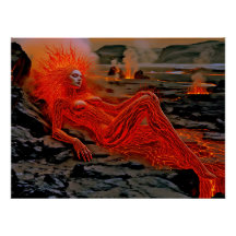 "Sleeping Magma" - Portrait de femme volcanique