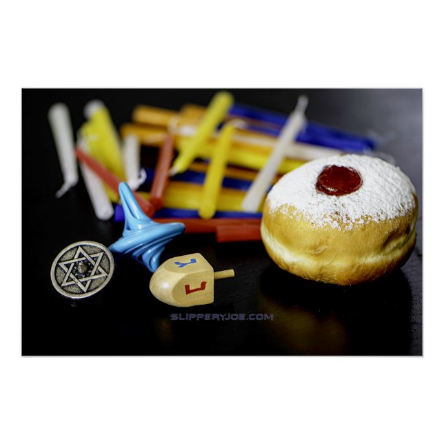 Poster SlipperyJoe nature morte symbolique de Hanukkah fê (Devant)
