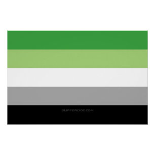 Poster SlipperyJoe's Aromantic Pride Drapeau gay cadeaux