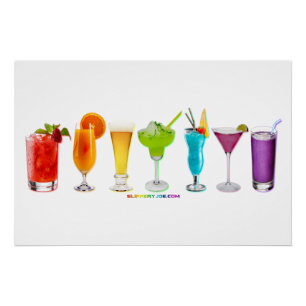 Poster SlipperyJoe's cheers alcools cocktails LGBTQIA gay
