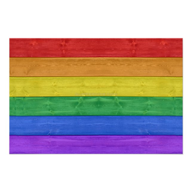 Poster SlipperyJoe's classique arc-en-ciel tactile fait m (Devant)